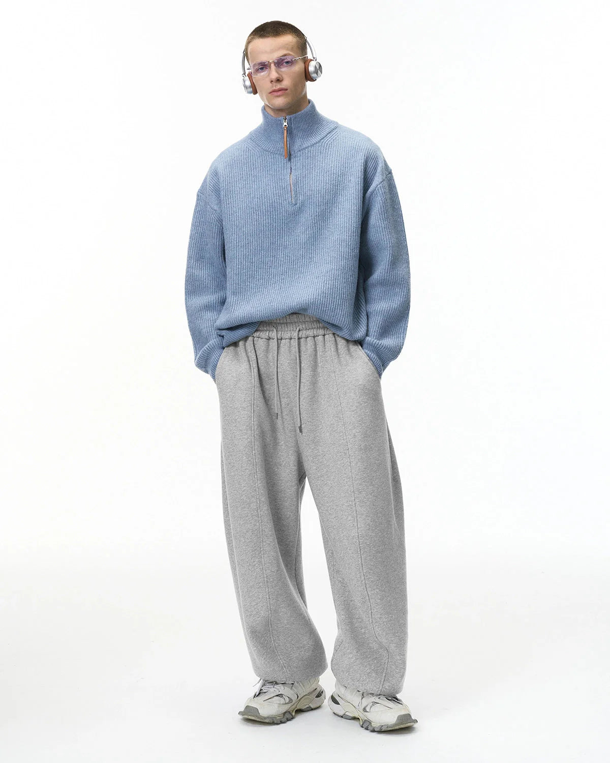 Grey Baggy Jogger Sweatpant | LCDEGO Streetwear