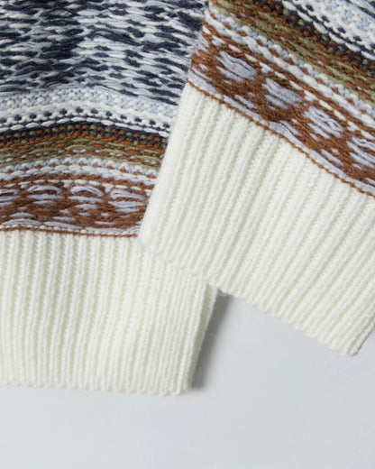 Round Neck Stripe  Jacquard Pullovers | LCDEGO Streetwear