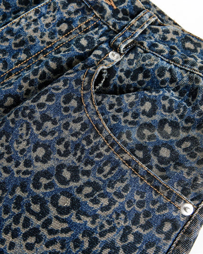 Vintage Leopard Print Barrel Jeans | LCDEGO Streetwear