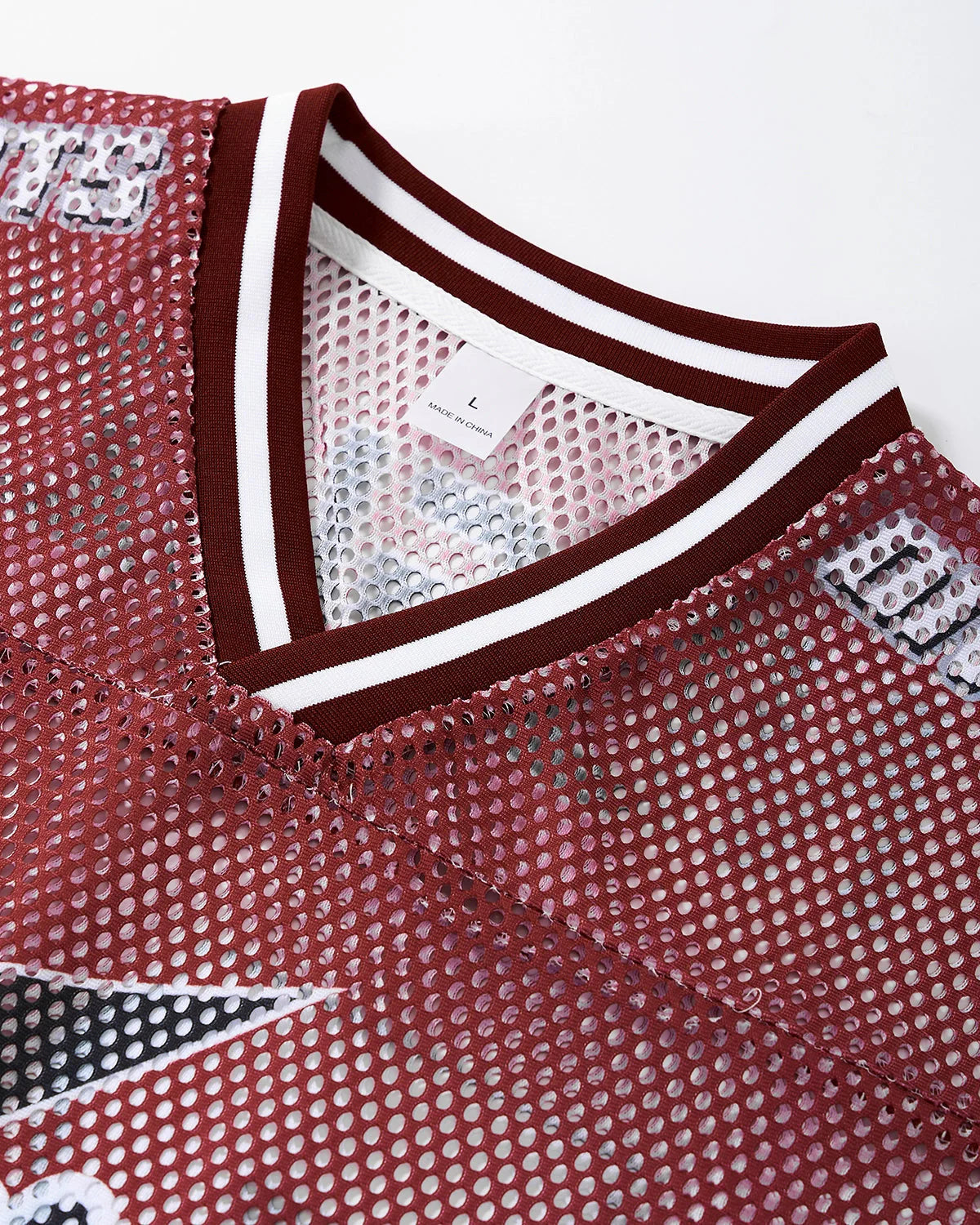 V-neck Graphic Mesh Jersey | LCDEGO Streetwear