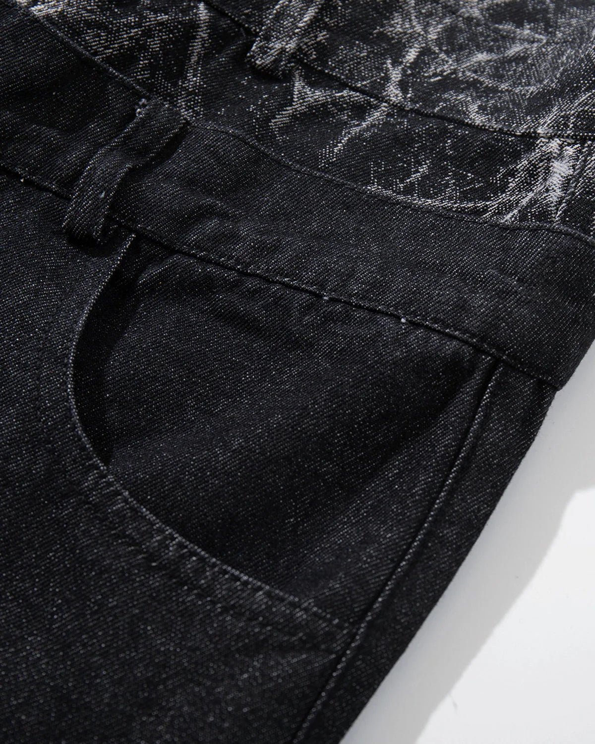 Layered Double Waist Patchwork Baggy Jeans | LCDEGO Streetwear