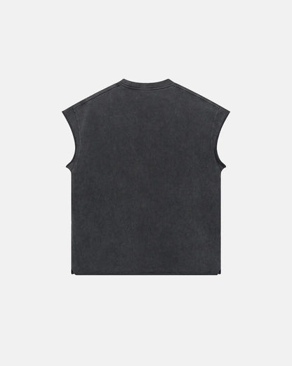 Distressed Wash Tank Top | LCDEGO Streetwear