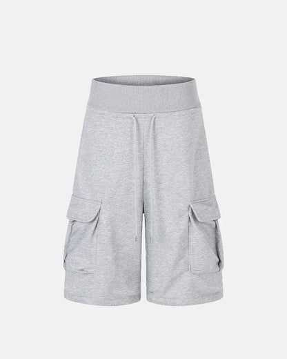 baggy cargo sweat shorts front view