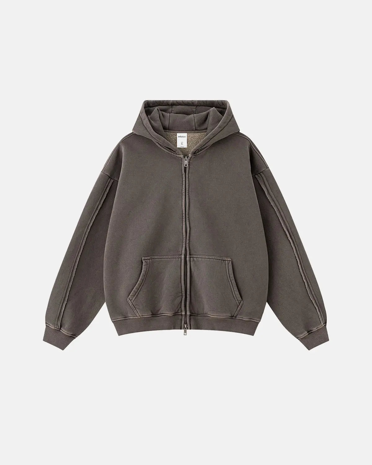 Acid Wash Double Zip Up Hoodies | LCDEGO Streetwear