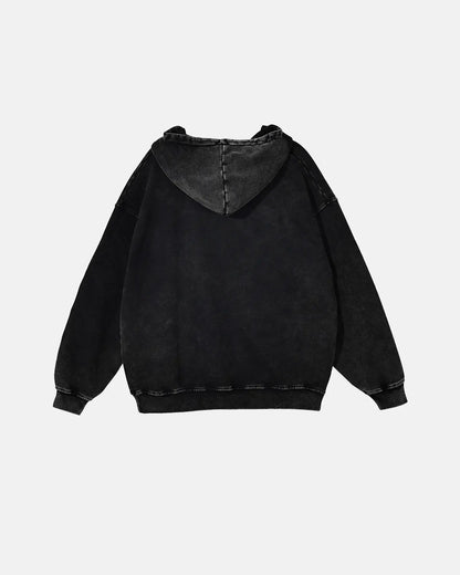 French Terry Washed Distressed Hoodies | LCDEGO Streetwear