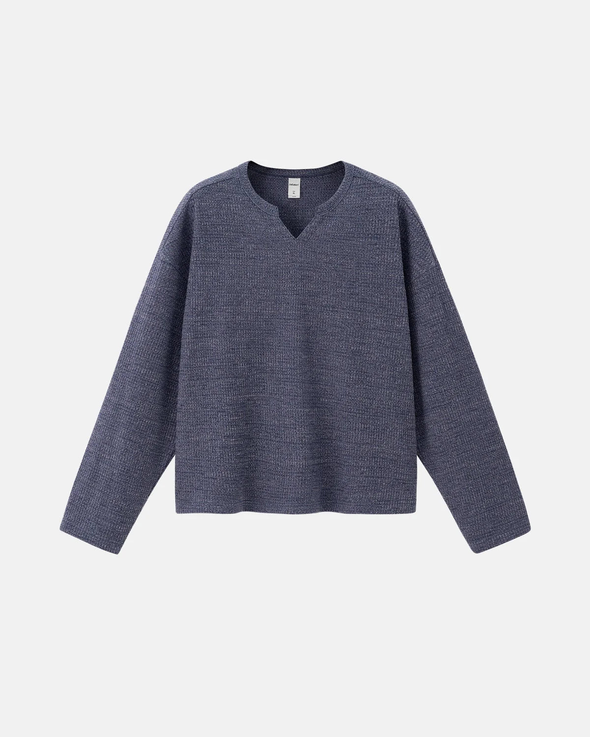 V-neck Long Sleeve Waffle Tees | LCDEGO Streetwear