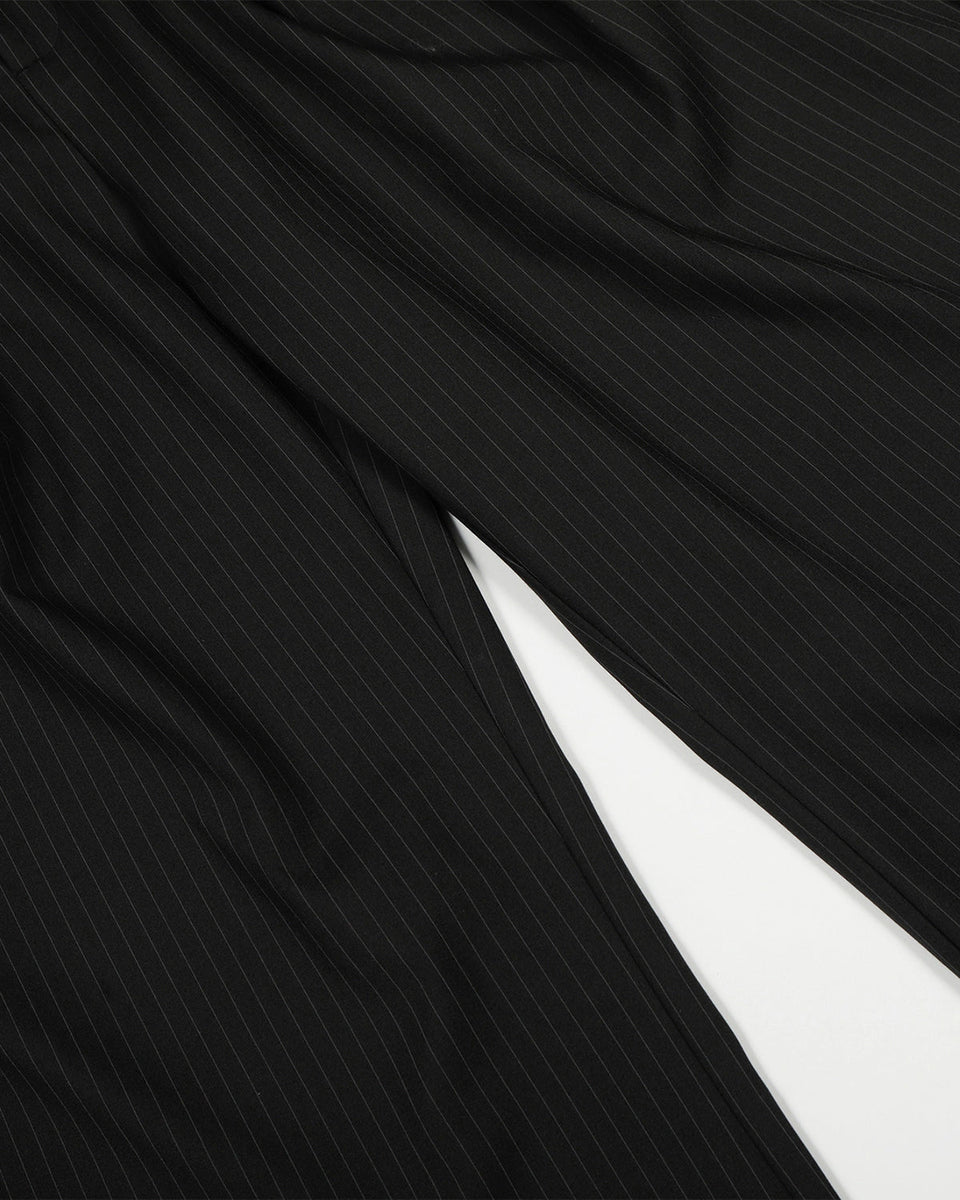 Black Striped Barrel Suit Pant | LCDEGO Streetwear