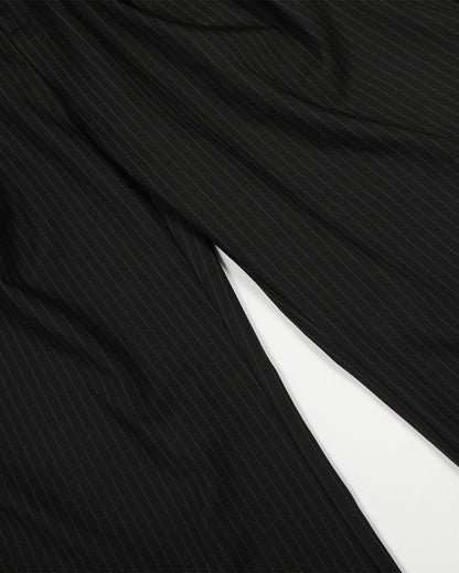 Black Striped Barrel Suit Pant | LCDEGO Streetwear