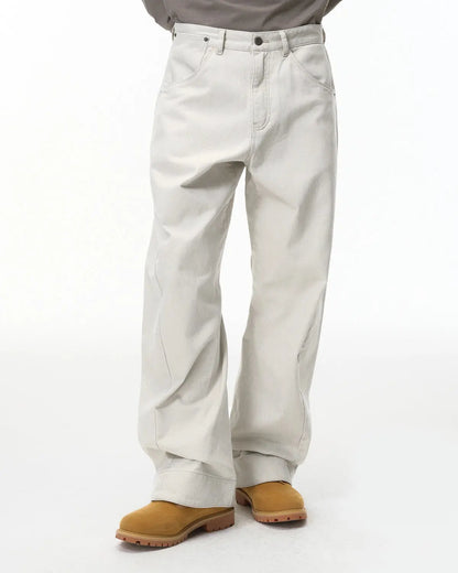 Stitching Flare Baggy Jeans | LCDEGO Streetwear