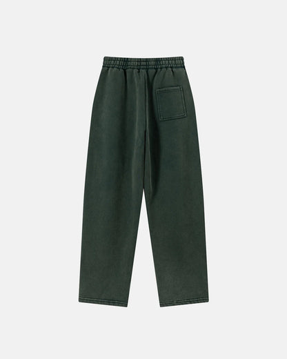 Retro Acid Washed Fleece Straight Leg Joggers | LCDEGO Streetwear