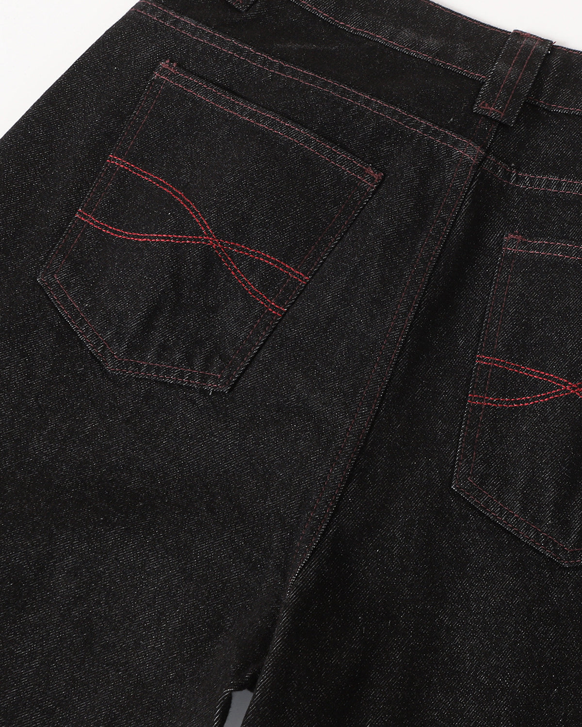 streetwear bootcut jeans with contrast stitch detail and modern silhouette