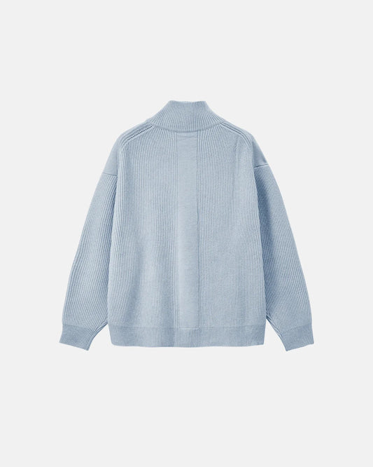 Quarter Zip Up Mock Neck Sweaters | LCDEGO Streetwear