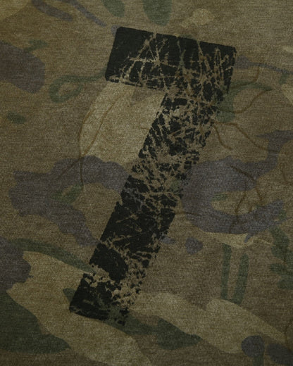 Lace Patchwork Camo Raglan Tees | LCDEGO Streetwear