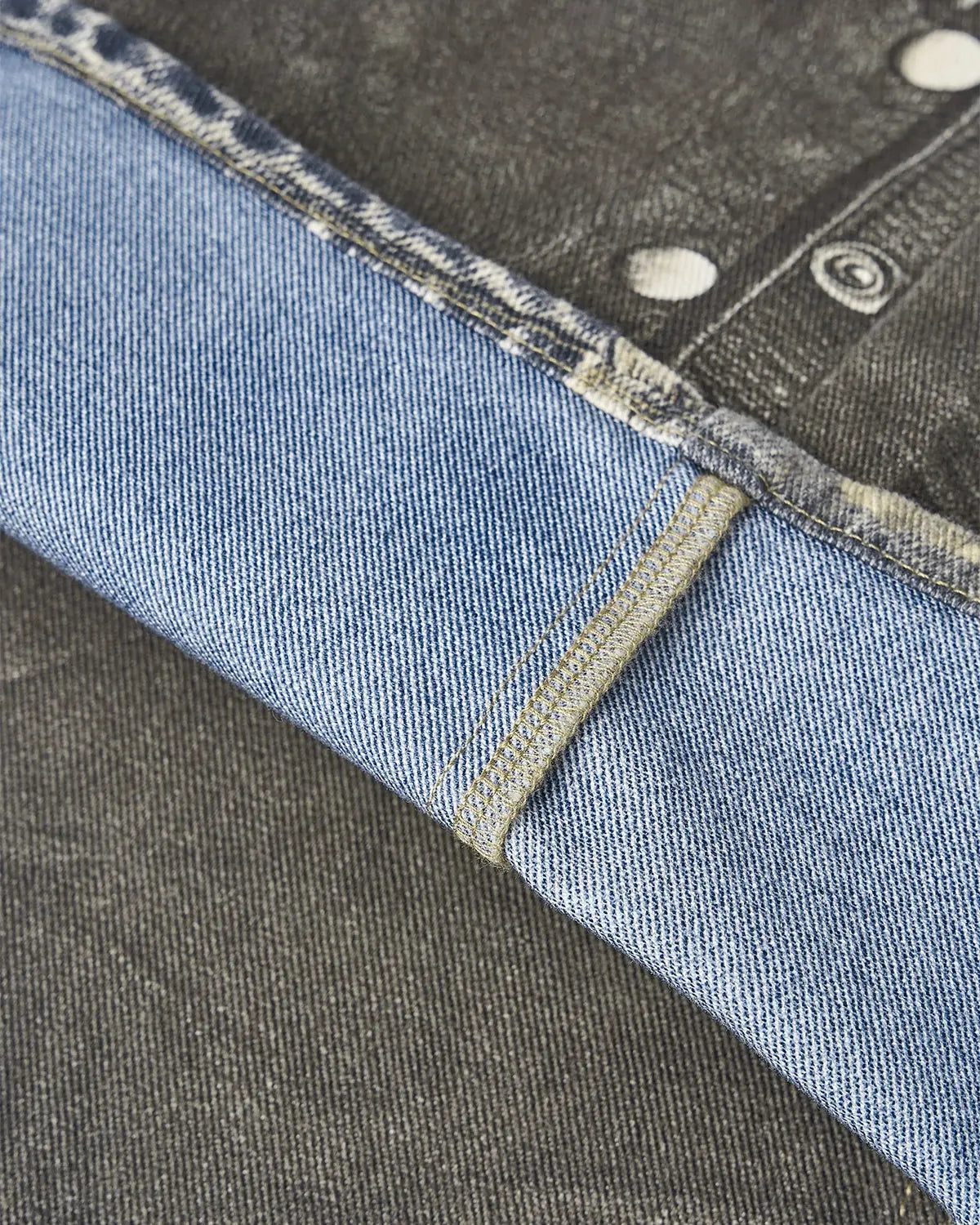 Colorblock Digital Printing Cotton Jeans | LCDEGO Streetwear