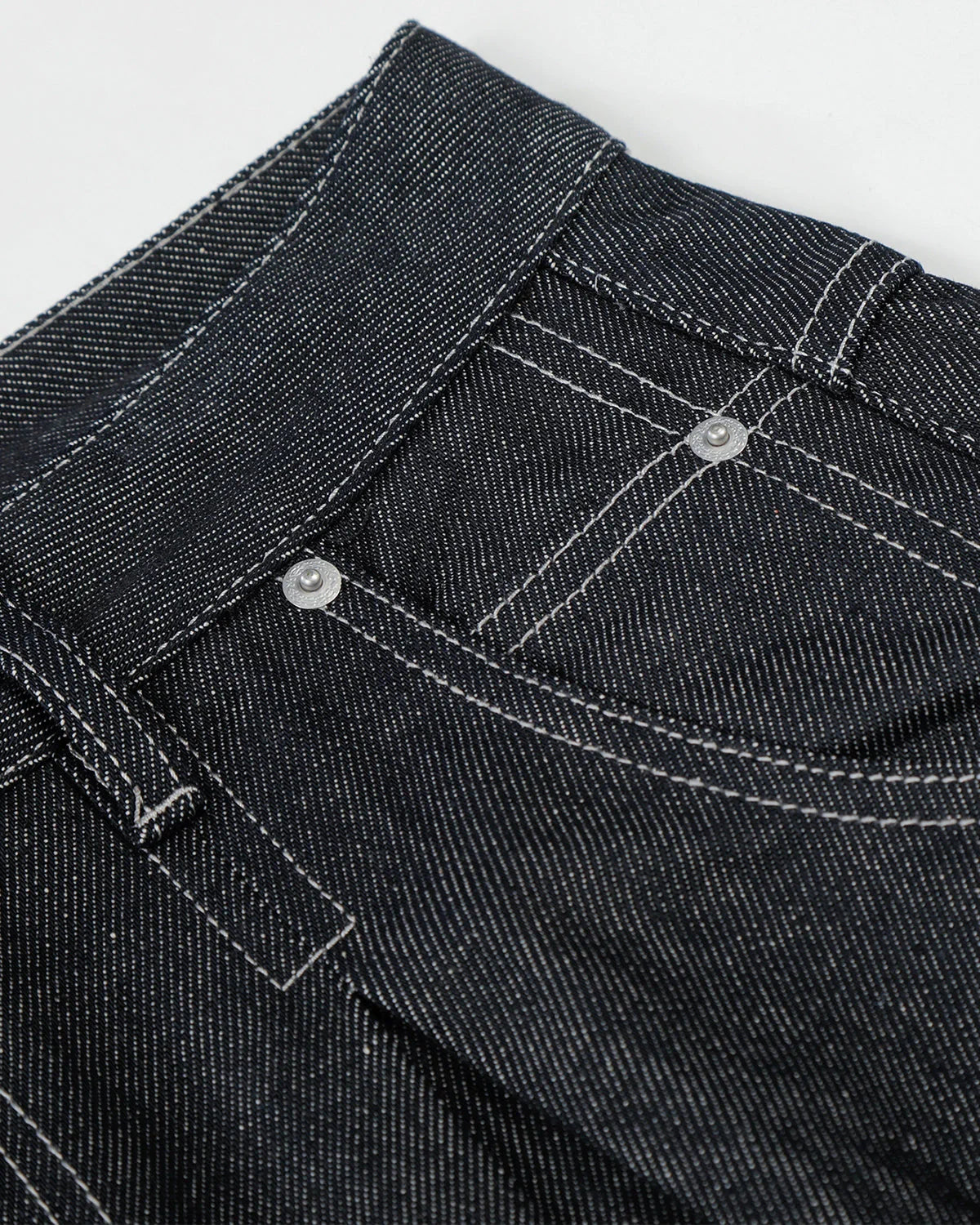 Contrast Stitching Raw Baggy Jeans | LCDEGO Streetwear
