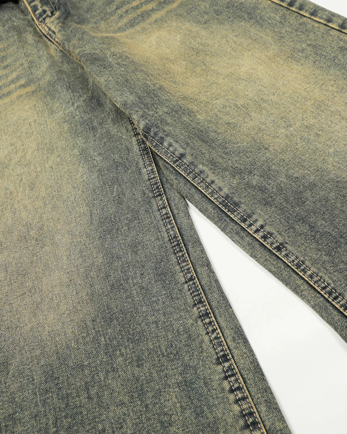 Distressed Washed Wide Leg Denim Jeans | LCDEGO Streetwear