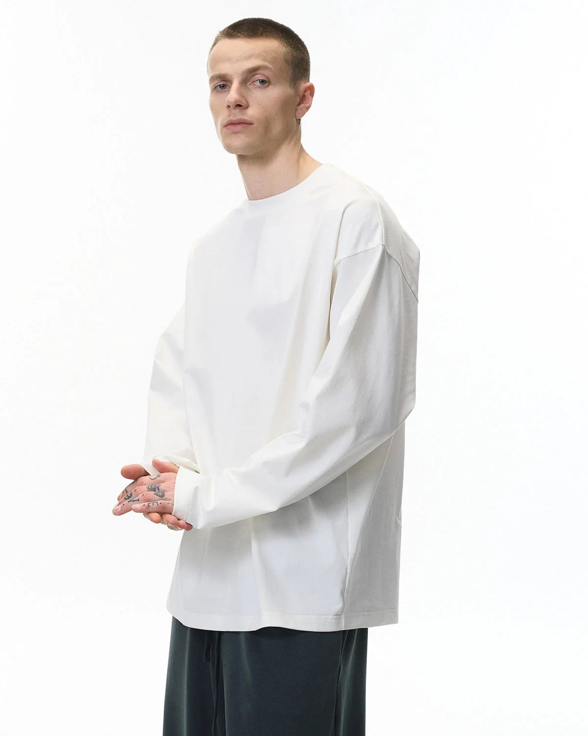 Blank Cotton Long Sleeve Tees | LCDEGO Streetwear