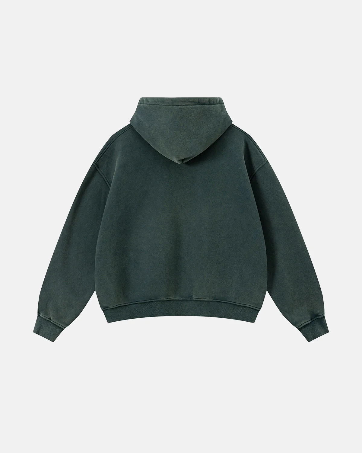 Vintage Washed Fleece Boxy Zip Hoodie | LCDEGO Streetwear
