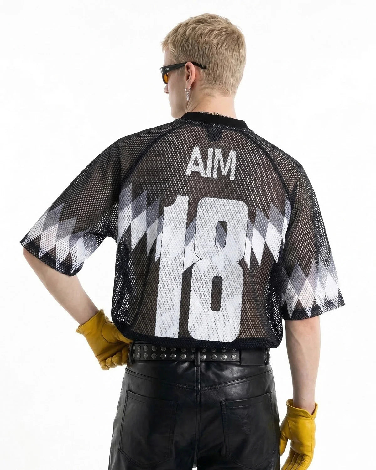 Graphic Mesh Oversized Jersey | LCDEGO Streetwear