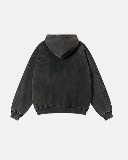 Frayed Seam Acid Wash Hoodies | LCDEGO Streetwear