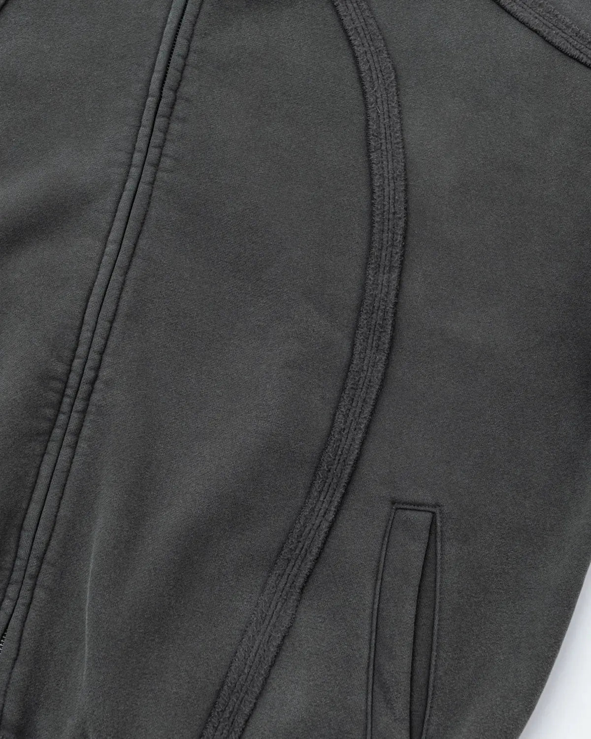 Contrast Stitching Distressed Wash Zip Up Hoodies | LCDEGO Streetwear