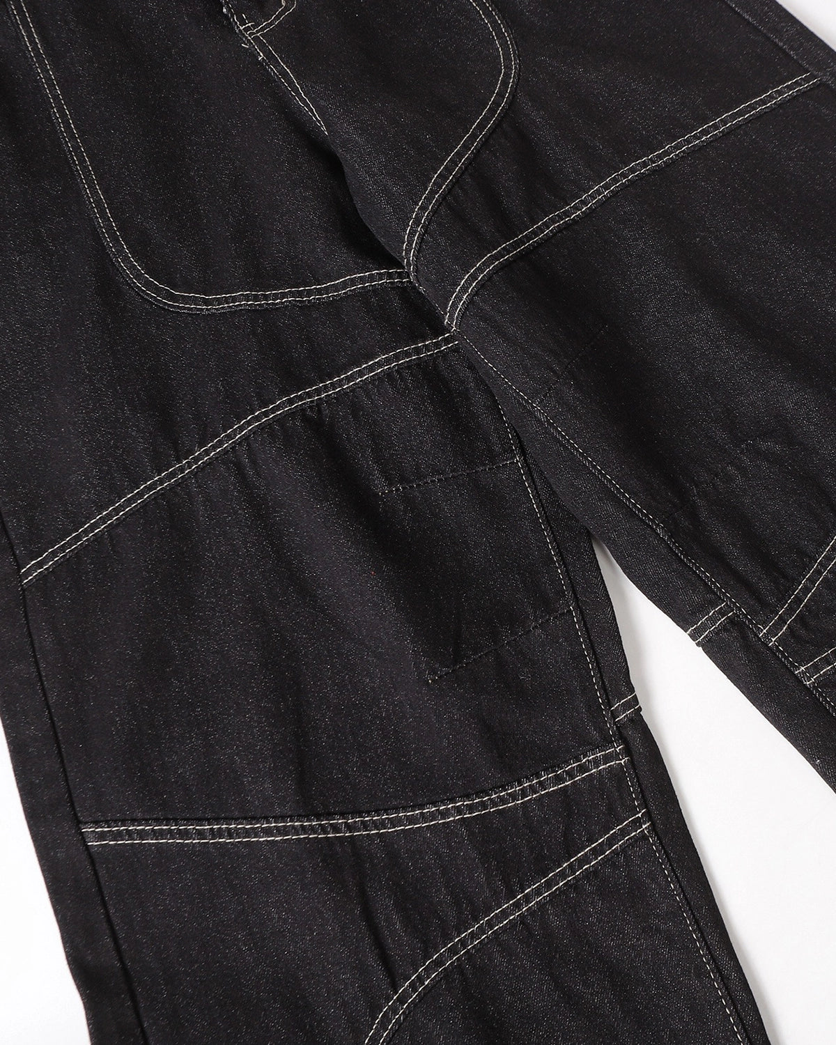 Contrast Stitch Barrel Jeans | LCDEGO Streetwear