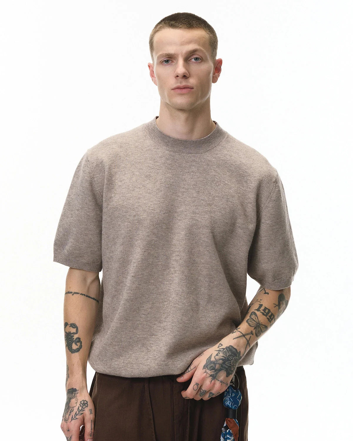 Knitwear Short-sleeved Crewneck Sweater | LCDEGO Streetwear