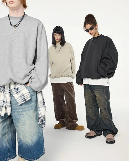 Premium Boxy Crewneck Sweatshirts | LCDEGO Streetwear