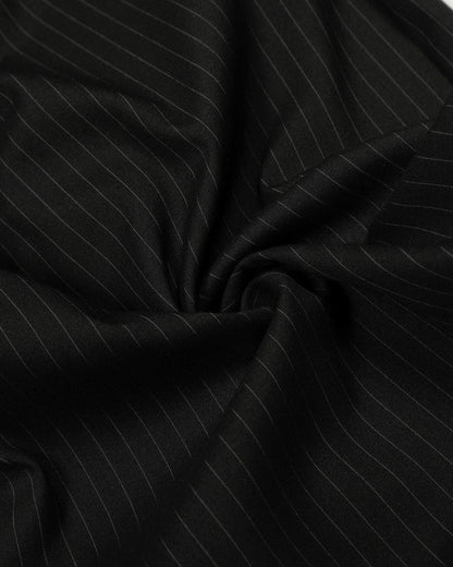 Black Striped Barrel Suit Pant | LCDEGO Streetwear