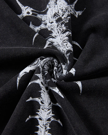 Distressed Painted Graphic Boxy T-Shirt | LCDEGO Streetwear