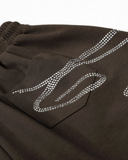 Rhinestone Baggy Joggers | LCDEGO Streetwear