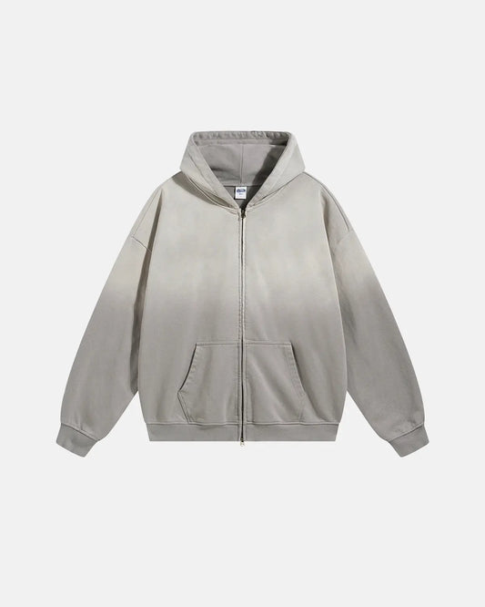 LCDEGO Monkey Wash French Terry Zip Up Hoodies