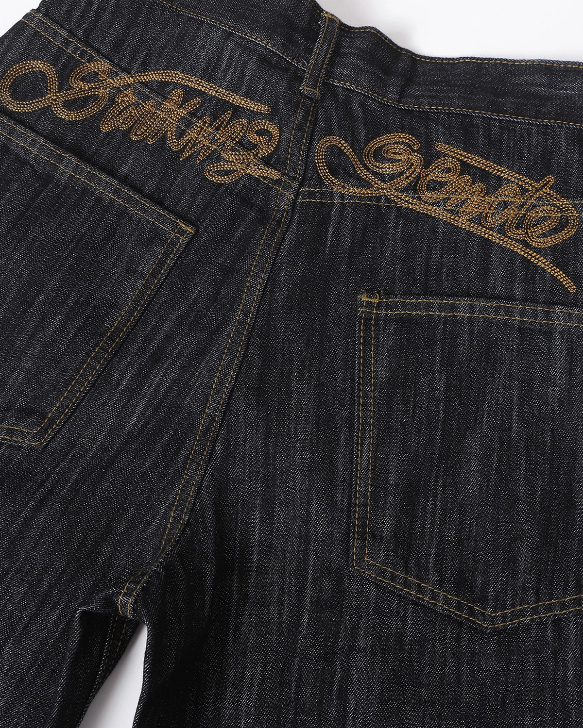 Embroidered Raw Baggy Jeans | LCDEGO Streetwear