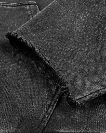 Boxy French Terry Wash Hoodie | LCDEGO Streetwear