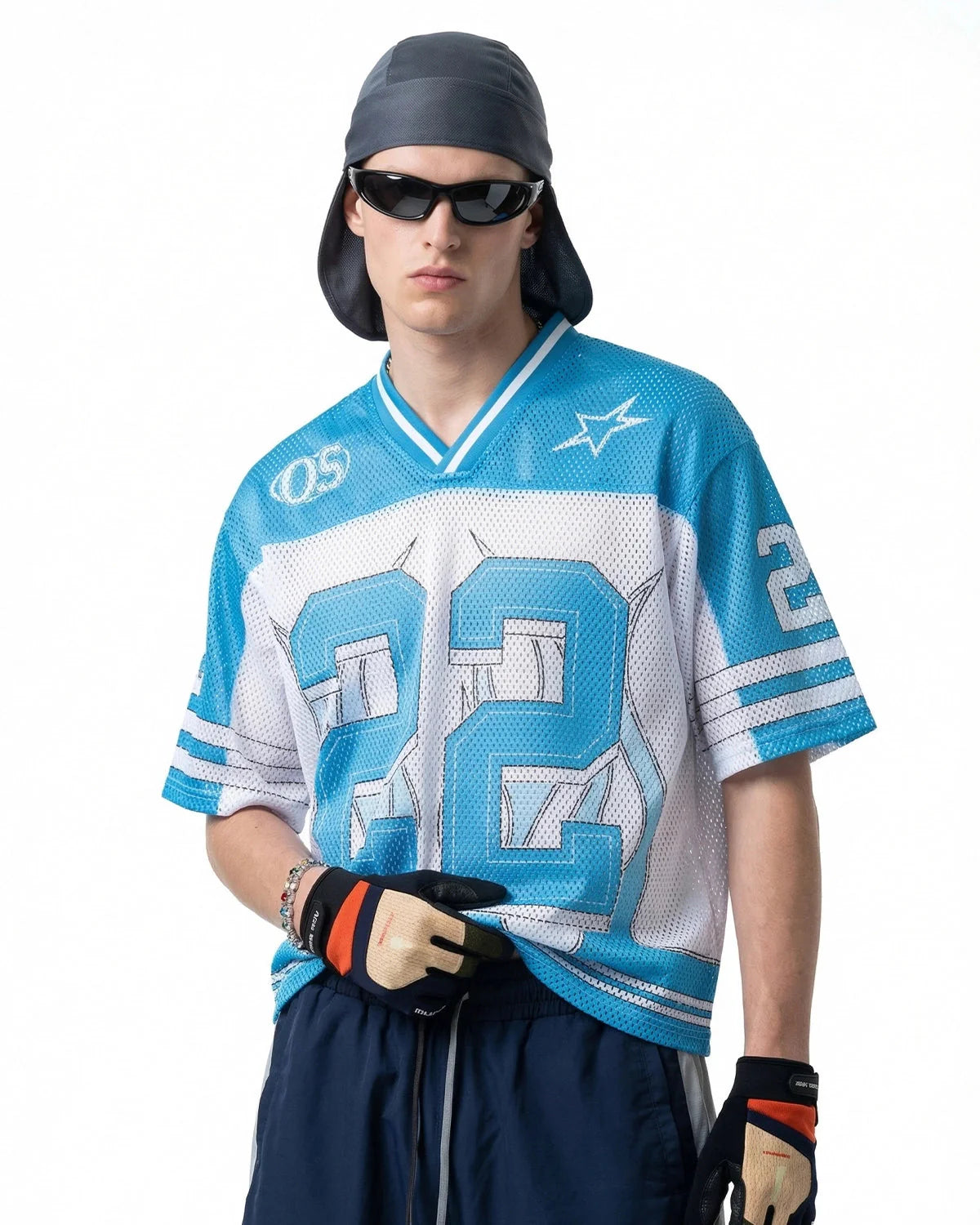 "22" Mesh Football Jersey Tee  | LCDEGO Streetwear