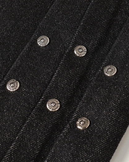 Studded Deconstructed Flared Baggy Jeans | LCDEGO Streetwear