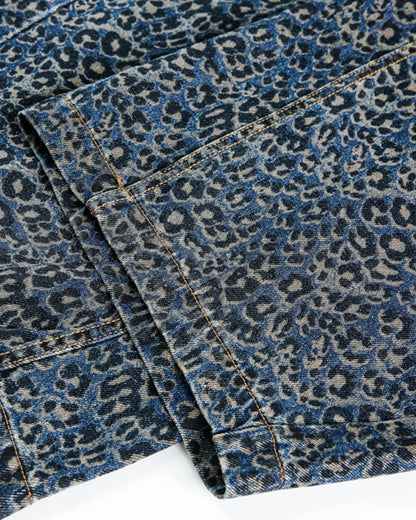 Vintage Leopard Print Barrel Jeans | LCDEGO Streetwear