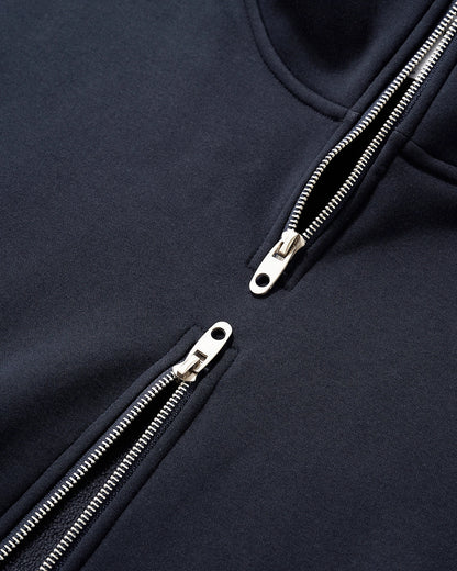 Mock Neck Double Zip Up Hoodies| LCDEGO Streetwear