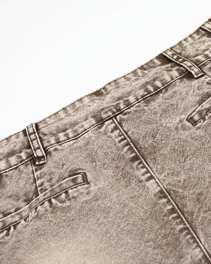 Retro Washed Wide Leg Baggy Jeans | LCDEGO Streetwear