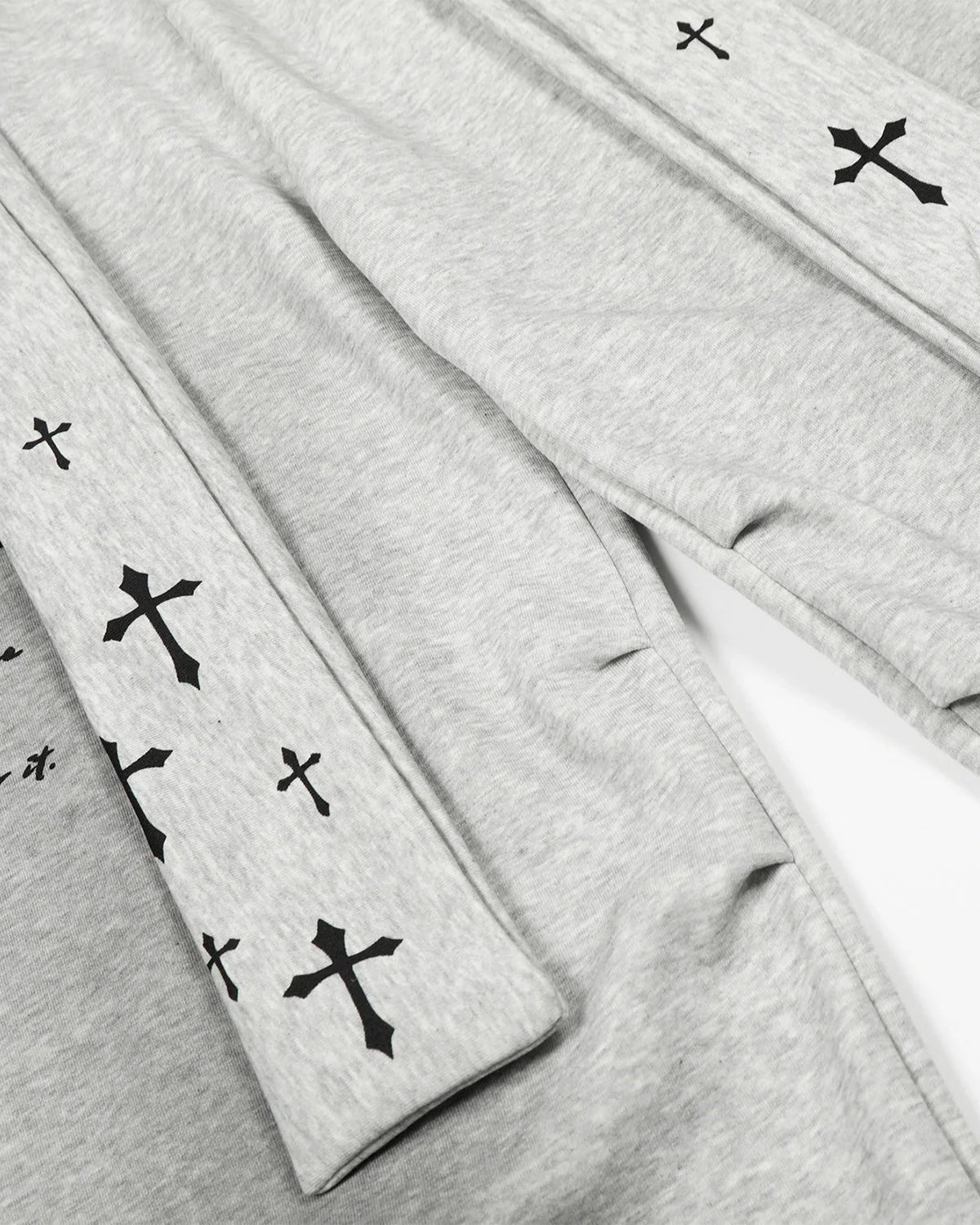 Cross Print Acid Wash Baggy Sweatpants | LCDEGO Streetwear