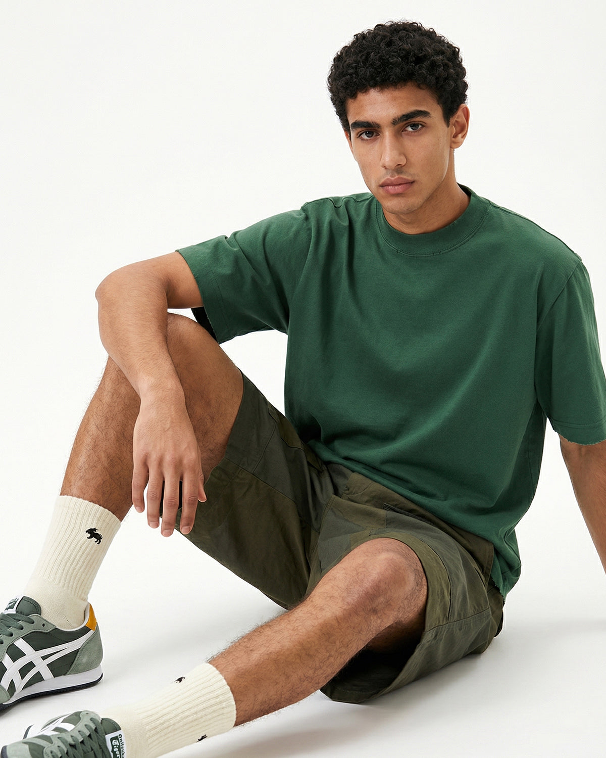 Distressed Washed Mock Neck T Shirt | LCDEGO Streetwear