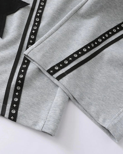 Contrast Patchwork Barrel Sweatpants | LCDEGO Streetwear