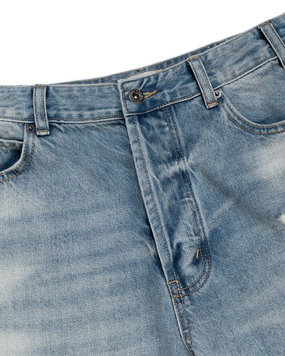 Frayed Longline Baggy Jorts | LCDEGO Streetwear