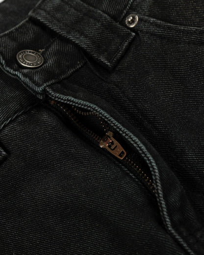 Black Patchwork Barrel Jeans | LCDEGO Streetwear