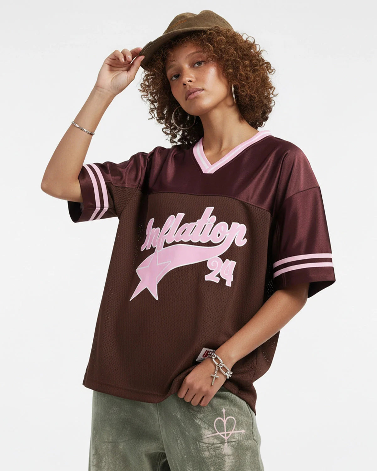Mesh Patachwork Printing Jersey | LCDEGO Streetwear