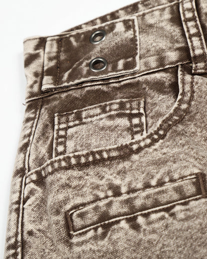 Retro Washed Wide Leg Baggy Jeans | LCDEGO Streetwear
