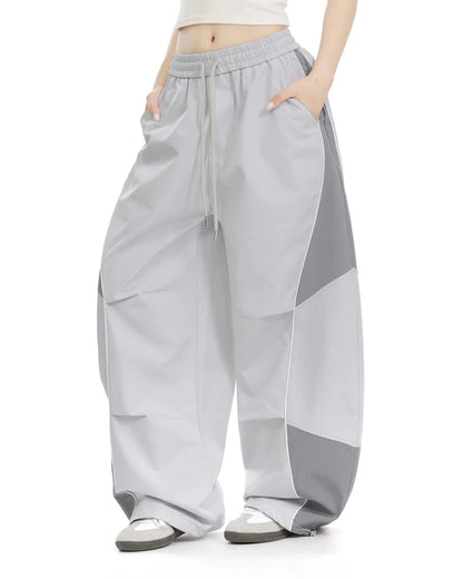 Contrast Panel Baggy Track Pants | LCDEGO Streetwear