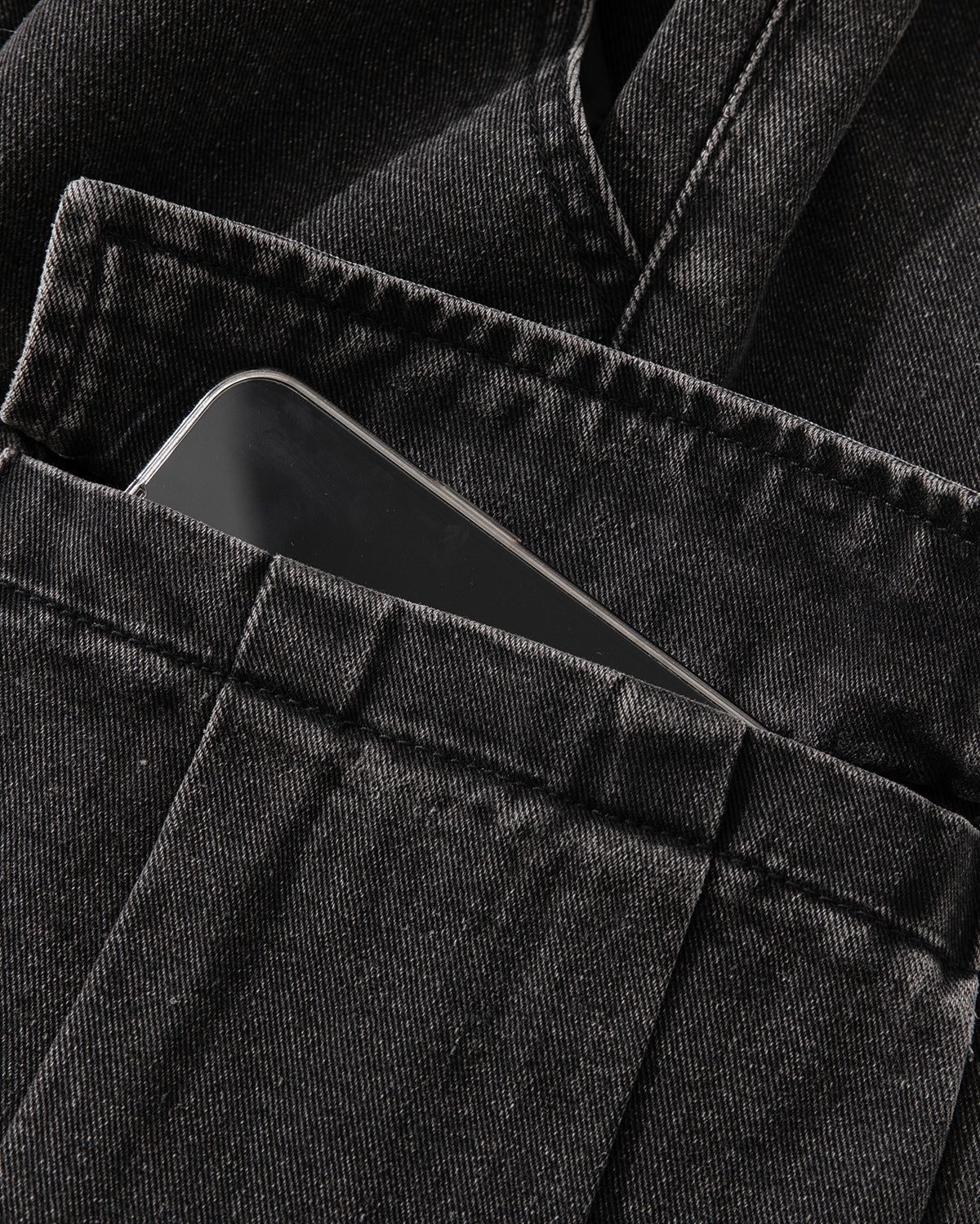 Washed Denim Cargo Shorts with Drawstring | LCDEGO Streetwear