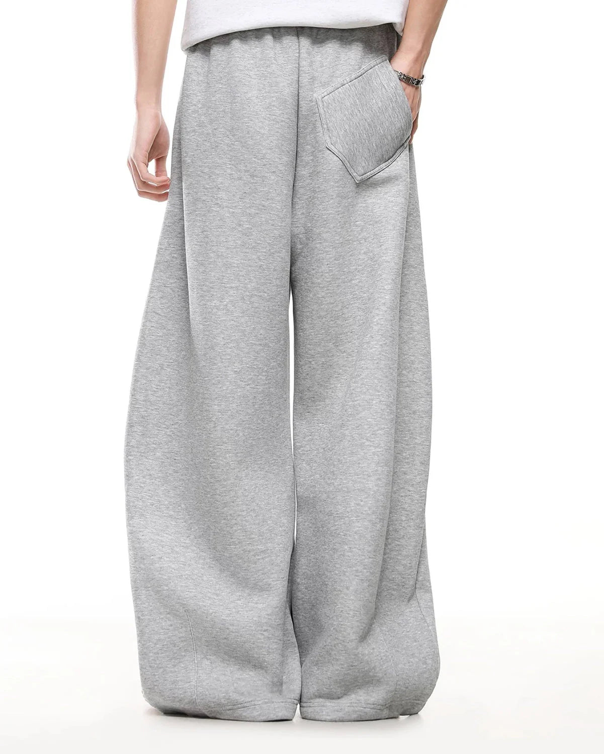 Curved Seam Wide-Leg Sweatpants | LCDEGO Streetwear
