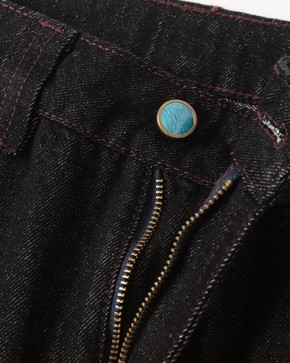 Stitching Deconstructed Raw Bootcut Jeans | LCDEGO Streetwear